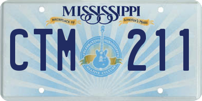 MS license plate CTM211
