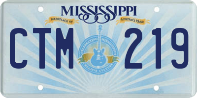 MS license plate CTM219