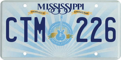 MS license plate CTM226