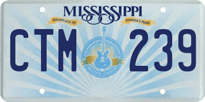 MS license plate CTM239