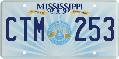 MS license plate CTM253