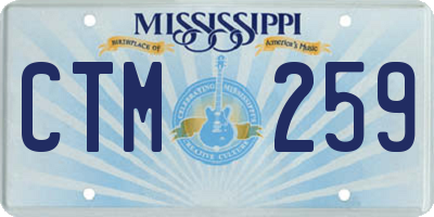 MS license plate CTM259