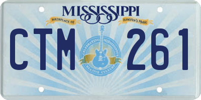 MS license plate CTM261