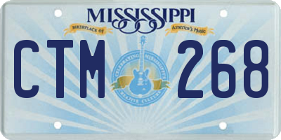 MS license plate CTM268