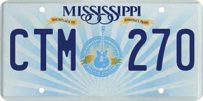 MS license plate CTM270