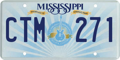 MS license plate CTM271
