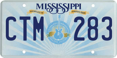 MS license plate CTM283