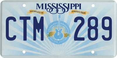 MS license plate CTM289