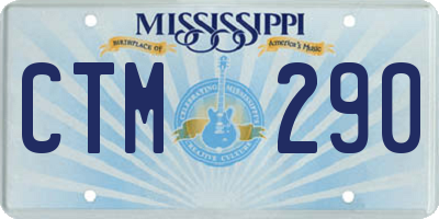 MS license plate CTM290