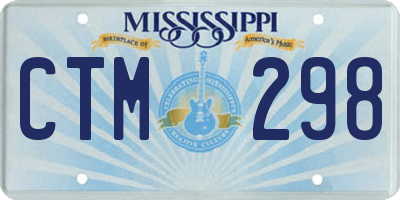 MS license plate CTM298