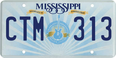 MS license plate CTM313