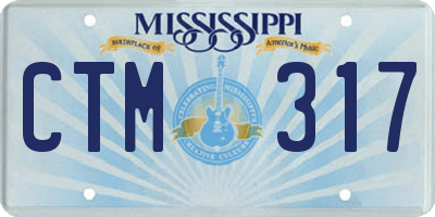 MS license plate CTM317