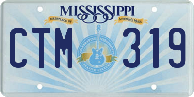 MS license plate CTM319
