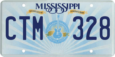 MS license plate CTM328