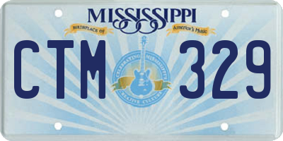 MS license plate CTM329