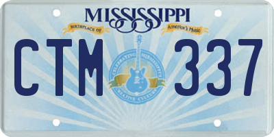 MS license plate CTM337