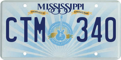MS license plate CTM340