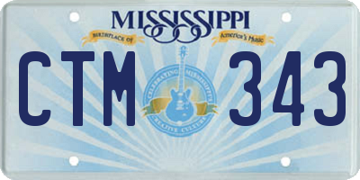 MS license plate CTM343