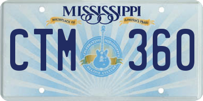 MS license plate CTM360