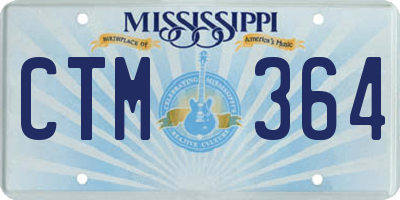 MS license plate CTM364