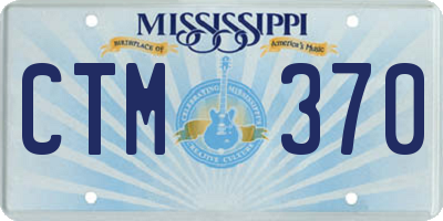 MS license plate CTM370