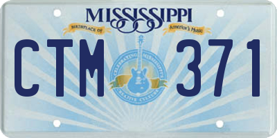 MS license plate CTM371