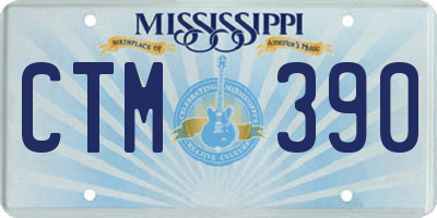 MS license plate CTM390