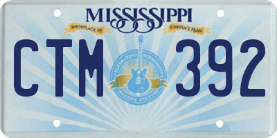 MS license plate CTM392