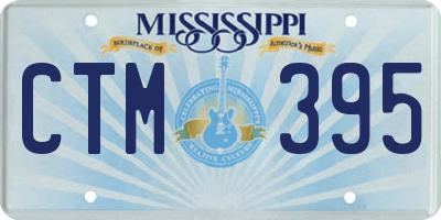 MS license plate CTM395