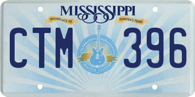 MS license plate CTM396