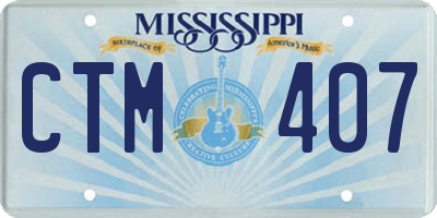 MS license plate CTM407