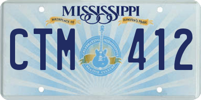 MS license plate CTM412