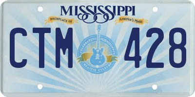 MS license plate CTM428