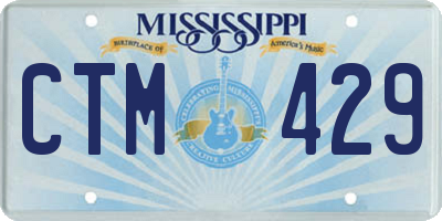 MS license plate CTM429
