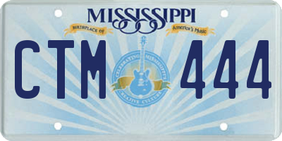 MS license plate CTM444