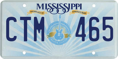 MS license plate CTM465