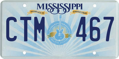 MS license plate CTM467