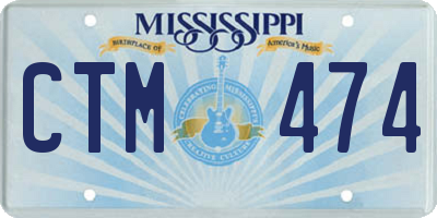 MS license plate CTM474