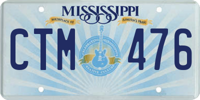 MS license plate CTM476