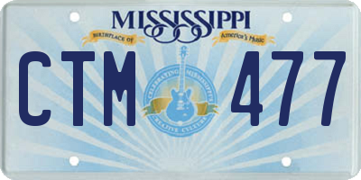 MS license plate CTM477