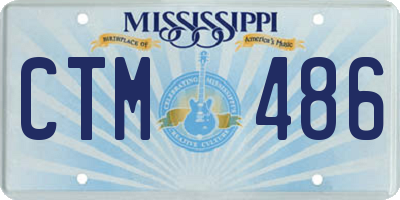 MS license plate CTM486