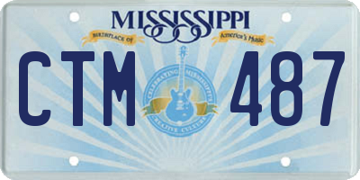 MS license plate CTM487