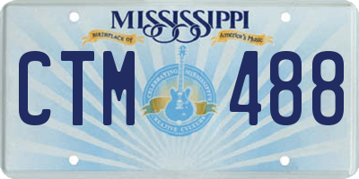 MS license plate CTM488