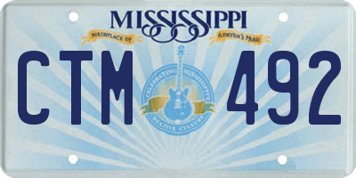 MS license plate CTM492