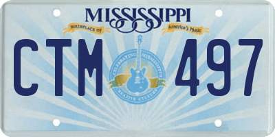 MS license plate CTM497