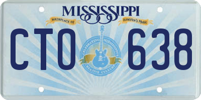 MS license plate CTO638