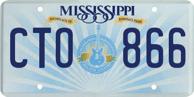 MS license plate CTO866