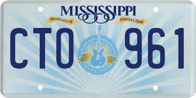 MS license plate CTO961