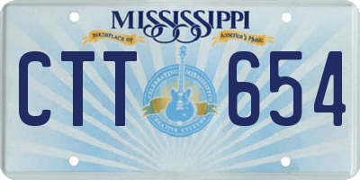 MS license plate CTT654