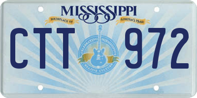MS license plate CTT972